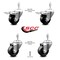 Service Caster 3.5 Inch Phenolic Swivel 3/8 Inch Threaded Stem Caster Total Lock Brake, 2PK SCC-TSTTL20S3514-PHS-381615-2-S-2 - alternate 6